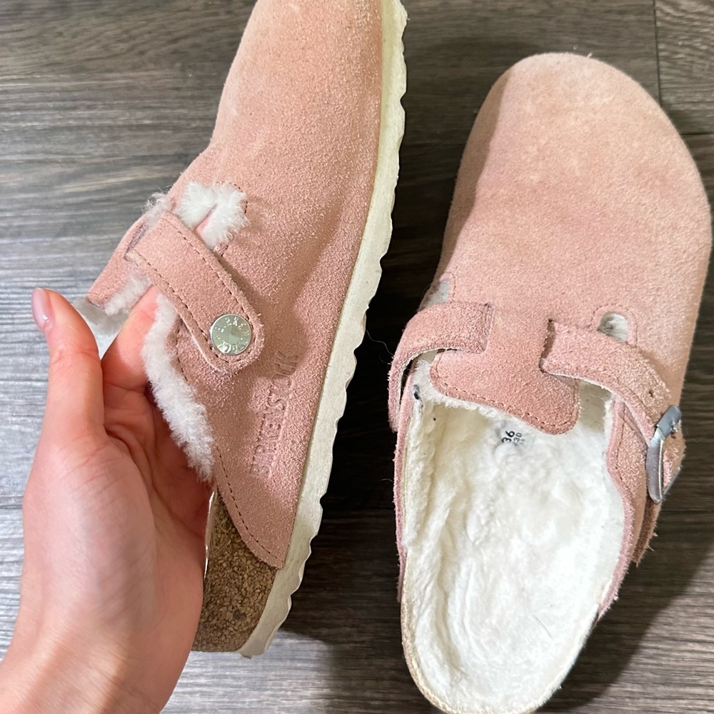 Birkenstock Cozy Pink Slip-On Clogs - Picture 4 of 6